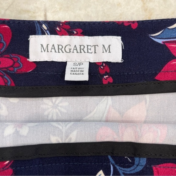 NEW Margaret M | Deandra‎ A Line Skirt | Blue Pink Tropical Floral | Size Small - Picture 4 of 7